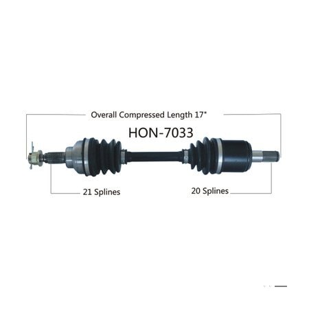 Wide Open OE Replacement CV Axle for HONDA FRONT L TRXFOREMAN 02-03 HON-7033